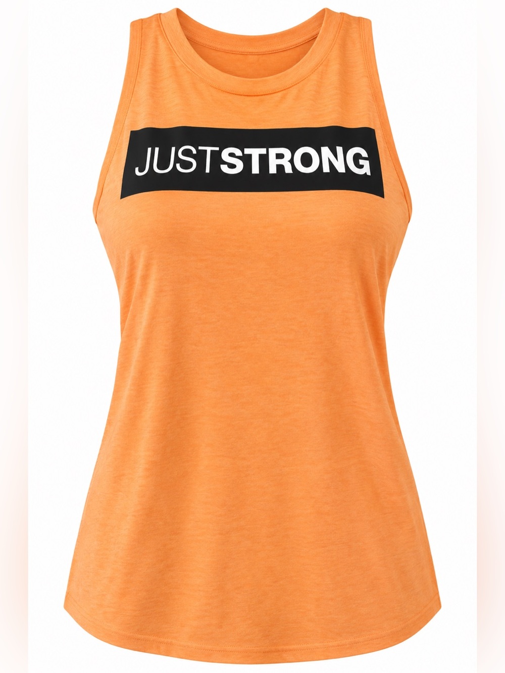 Just Strong Orange Logo Muscle Tank Workout Top Women’s Size S